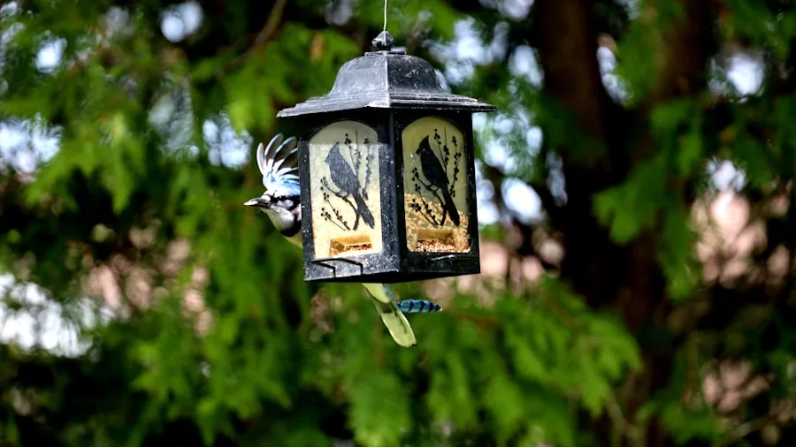 backyard solar lantern decoration