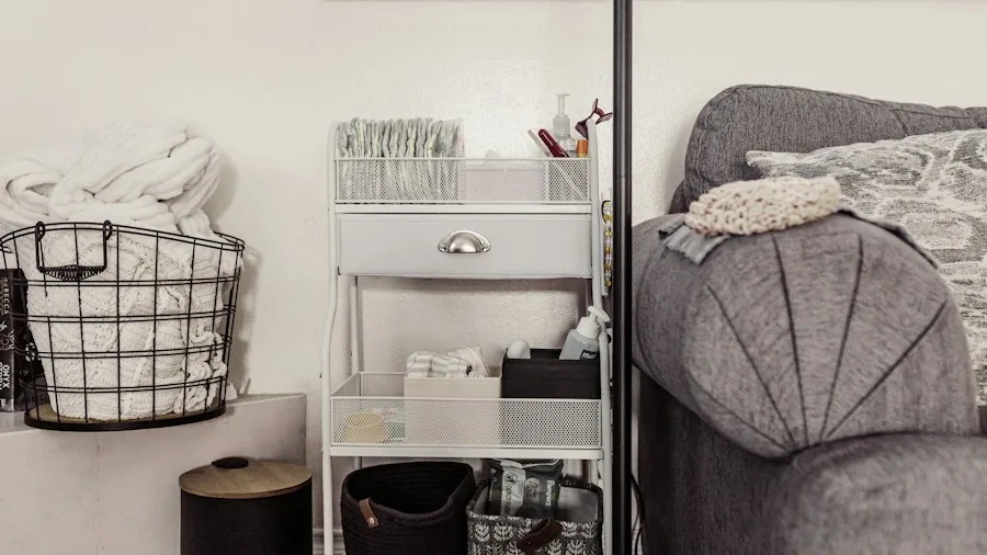 bathroom cart organizer rolling storage