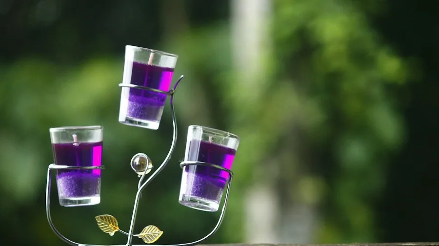 battery LED lights glass vessel
