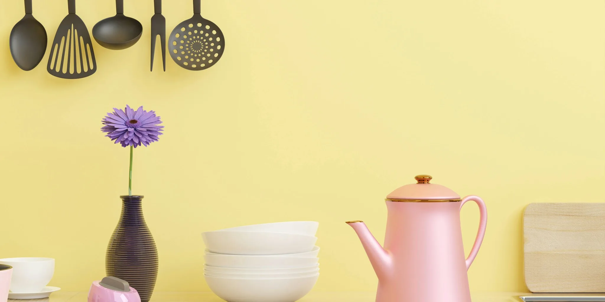 Cute Wall Hooks Fix Kitchen Storage Without Drilling