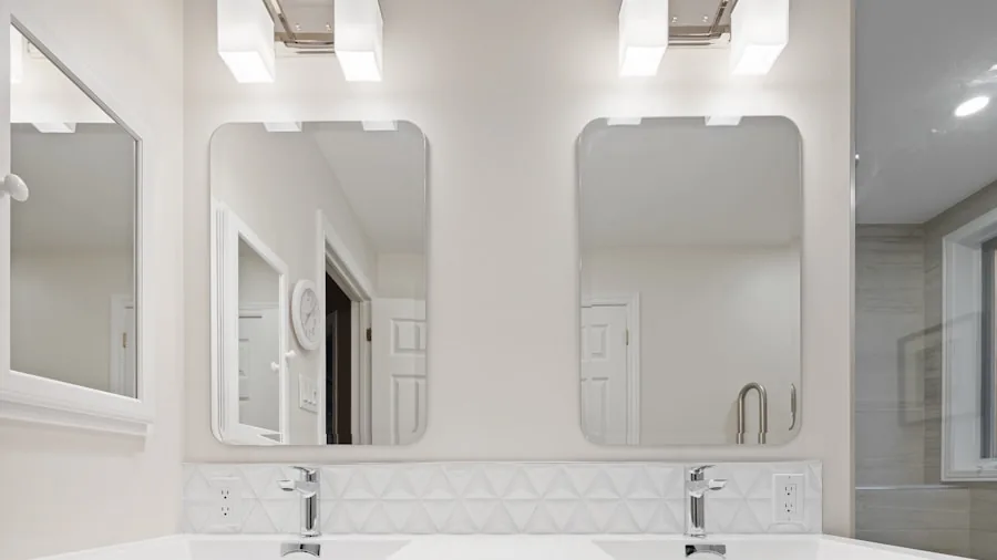 chalet bathroom vanity mirror lighting