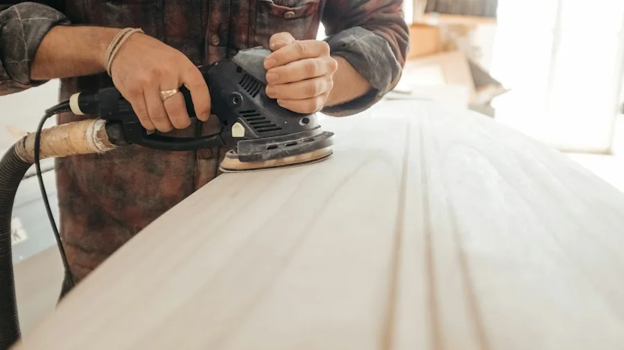 Bosch Donates Professional Sanding Tools to High School Woodworking Program: What Shoppers Should Know 3 close up sanding wood surface