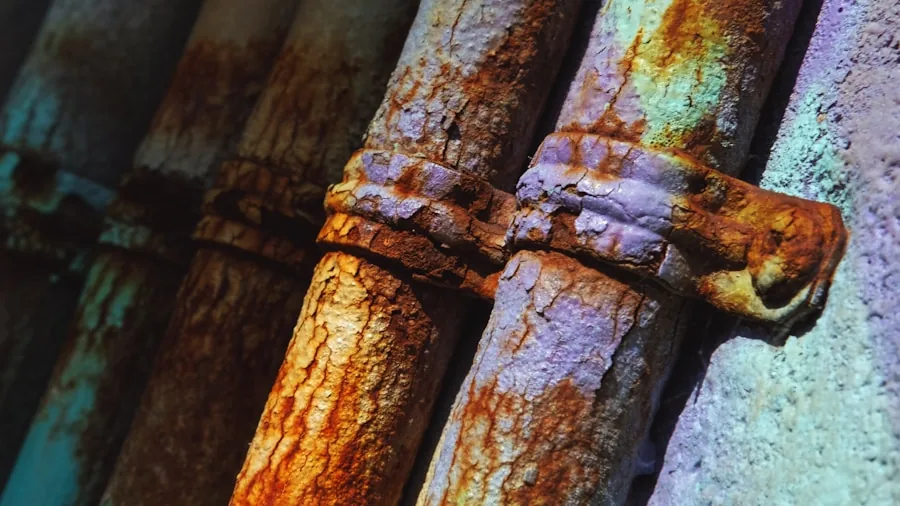 Plumbing Disaster Prevention: What Homeowners Should Know About Cast Iron Pipe Failure 2 corroded metal pipes close up