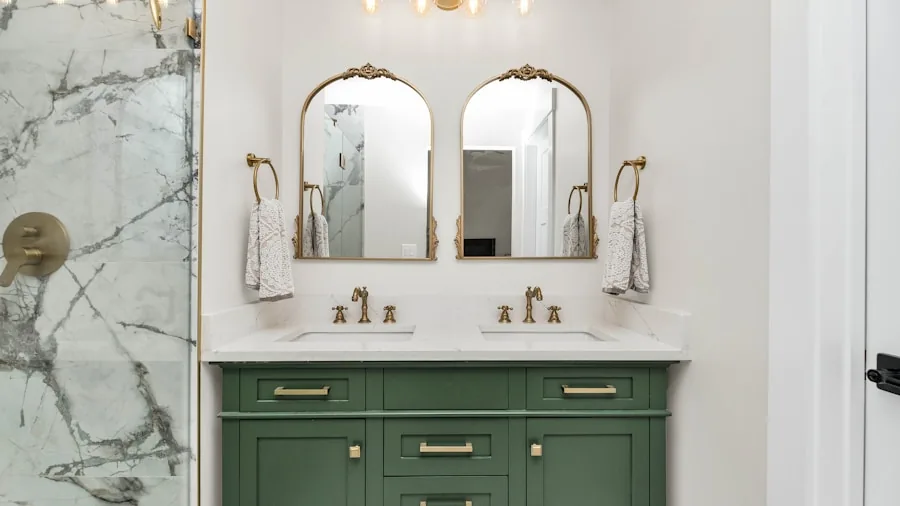 Vintage Casserole Holders Transform Your Bathroom Storage and Style 3 decorated bathroom vanity with vintage accessories