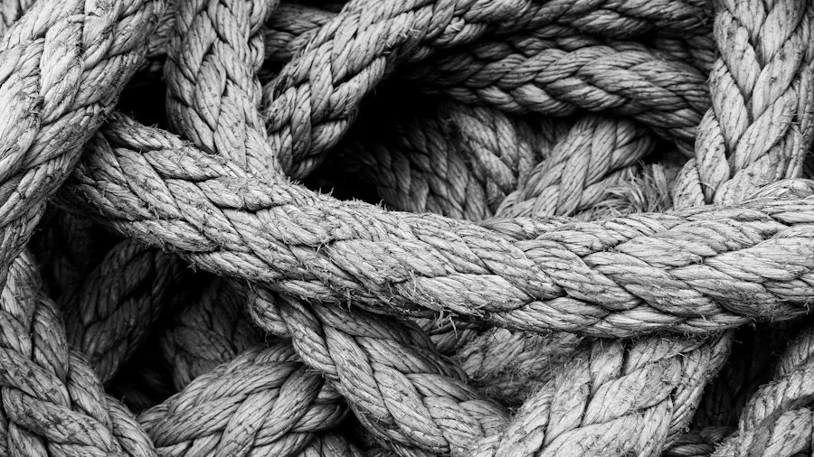 decorative rope wrapped storage