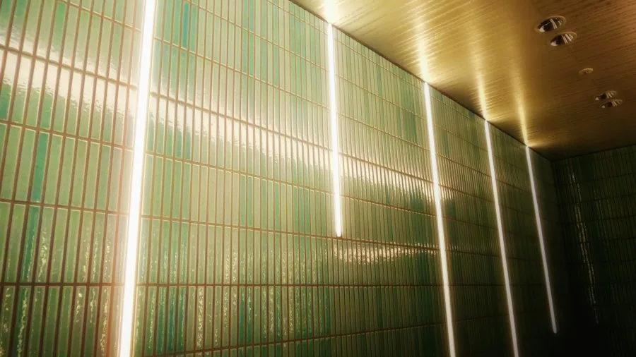 Subway Tiles Are Losing Ground: Art Deco Bathroom Design Takes Over 3 emerald green shower with brass fixtures