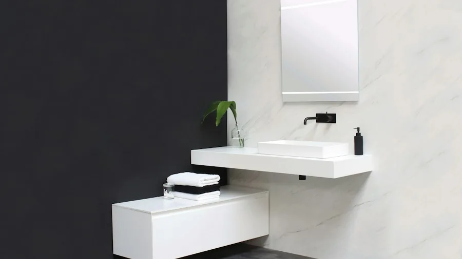 floating bathroom vanity white