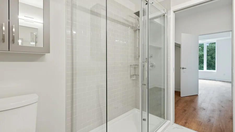 frameless shower glass wall