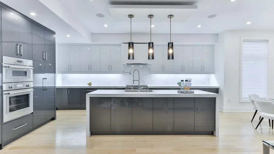 kitchen cabinet colors and lighting fixtures