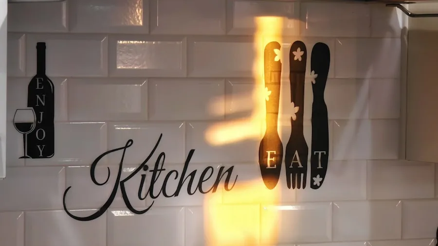 Budget Kitchen Makeover on a Shoestring Budget Delivers Maximum Color and Impact 3 kitchen hardware and decals details