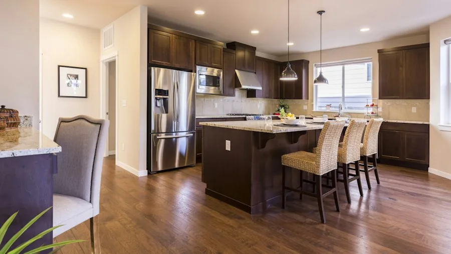 kitchen island layout open space