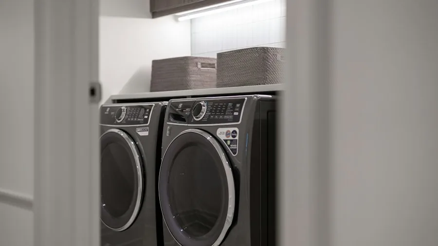 laundry room organization lighting