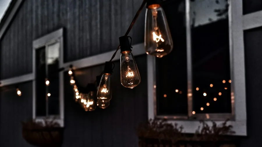 LED string lights outdoor decorating
