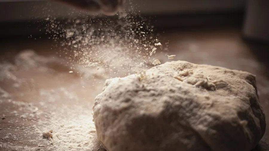 measuring flour baking spill
