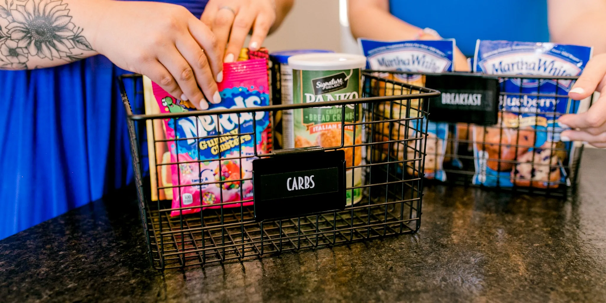 Budget Shower Curtain Rings Transform into Clever Countertop Storage