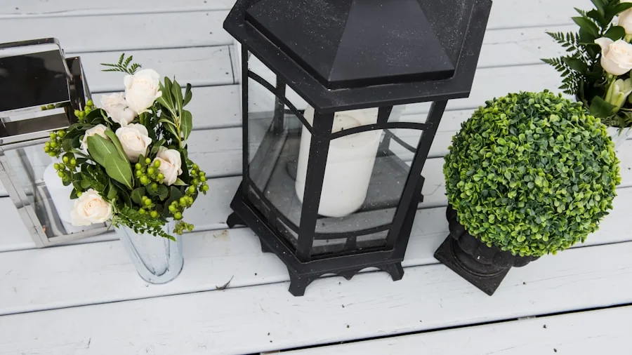 outdoor lantern fall entertaining patio