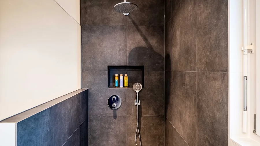 recessed wall niche shower storage