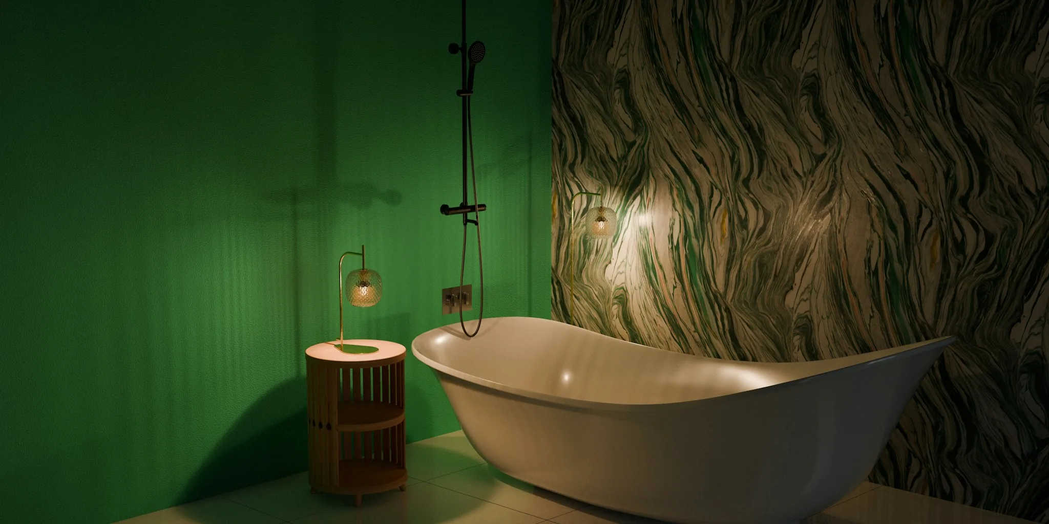 String Lights Transform Bathroom Ambiance