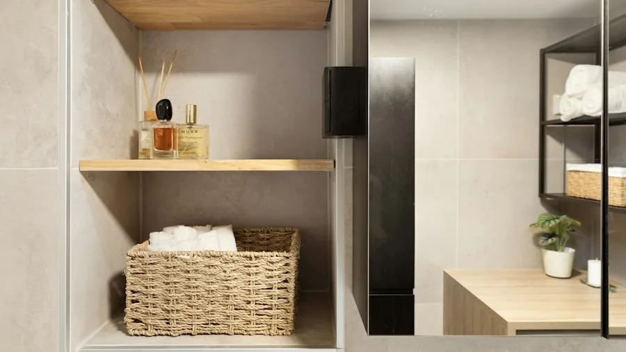 Shower Caddy Upgrade: What Smart Buyers Should Know About Modern Storage Options 2 sleek bathroom storage shelves