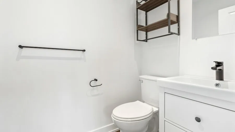 Double Rod Shower Curtain Solution Gains Traction: What Bathroom Shoppers Need to Know 3 small bathroom wall-mounted shelving storage