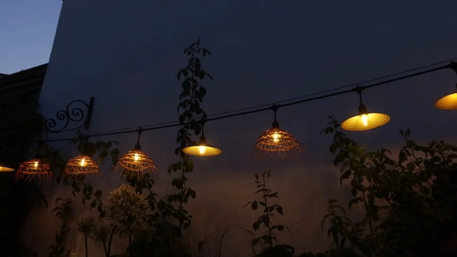solar powered patio chandelier decoration