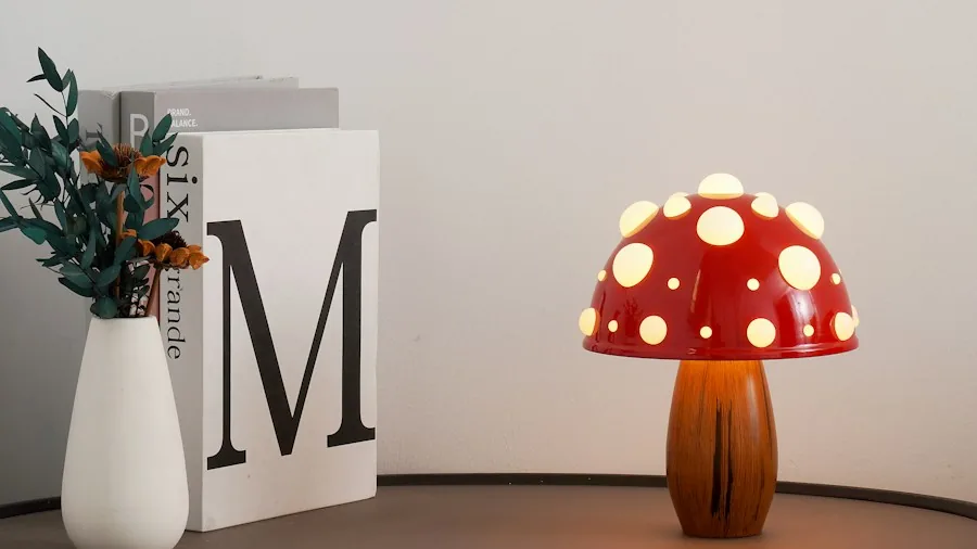 space age mushroom lamp interior styling