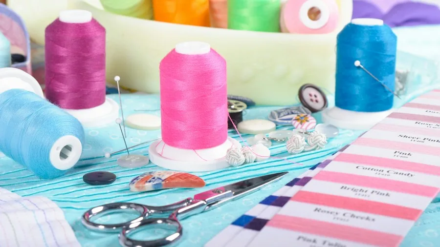 Transform Your Bathtub Curtain With Thrifted Tablecloths and Save Money 2 thrifted tablecloth sewing supplies