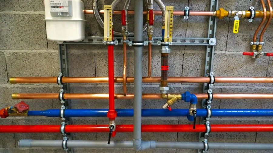 utility room basement equipment installation