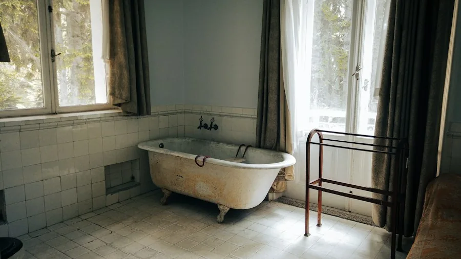 vintage porcelain bathtub bathroom