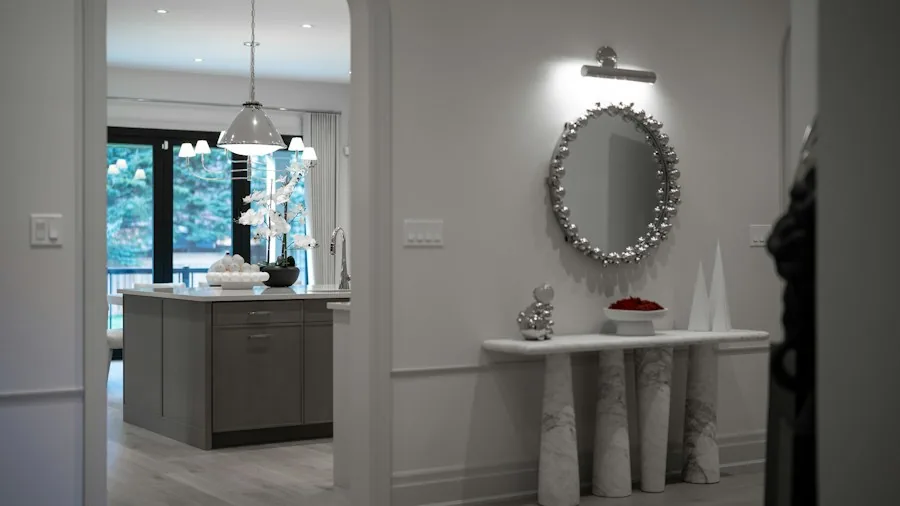 Multiple Lamps Transform Your Living Room Lighting Strategy 3 wall sconces above console table