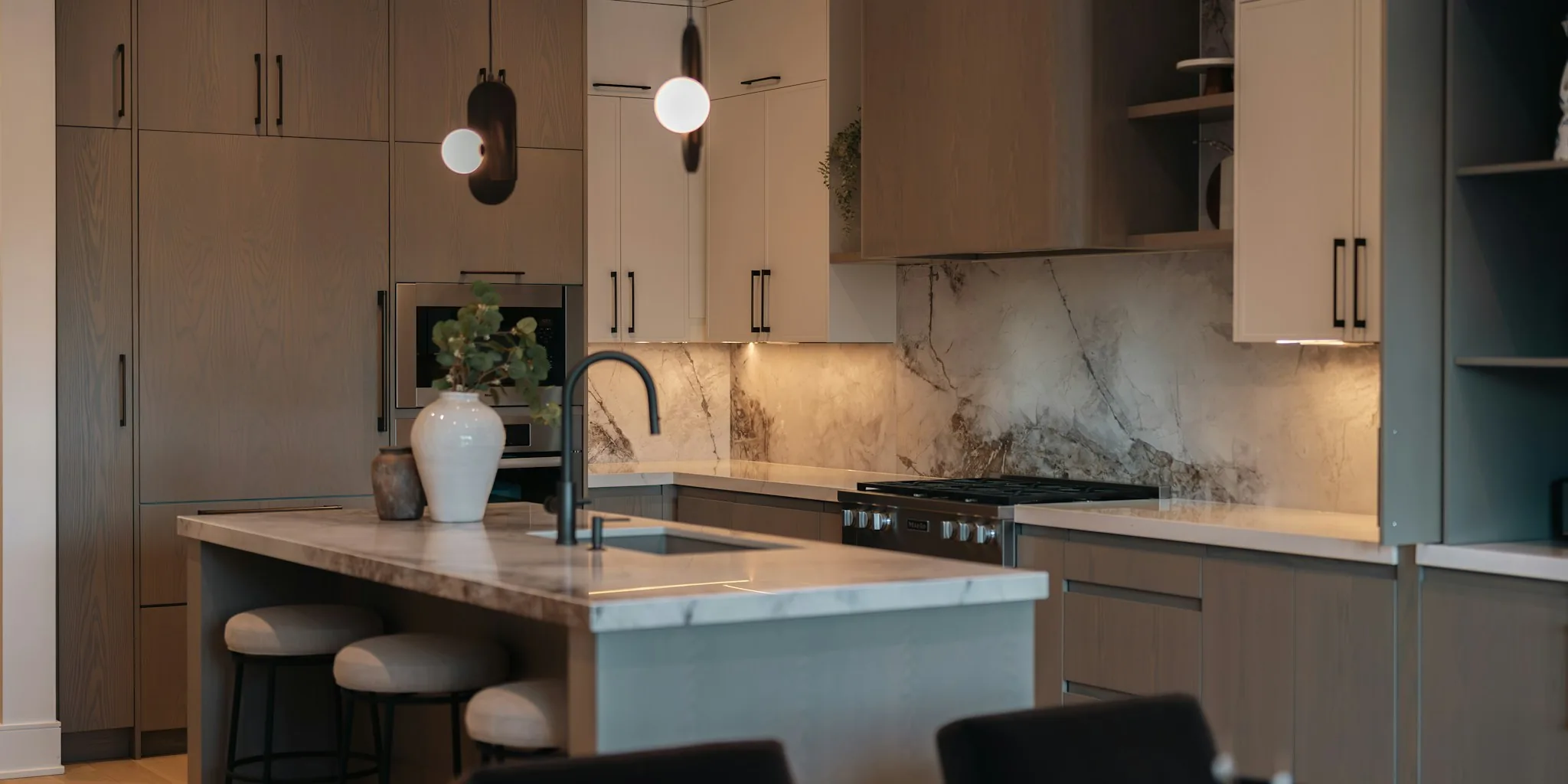 Renter Embraces Brown Cabinets in Budget Kitchen Makeover