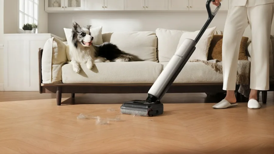 woman mopping hardwood floor